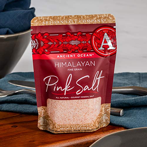 Saltworks Ancient Ocean Himalayan Pink Salt, Fine, Artisan Zip-T