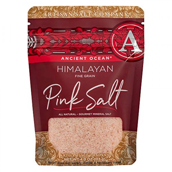 Saltworks Ancient Ocean Himalayan Pink Salt, Fine, Artisan Zip-T