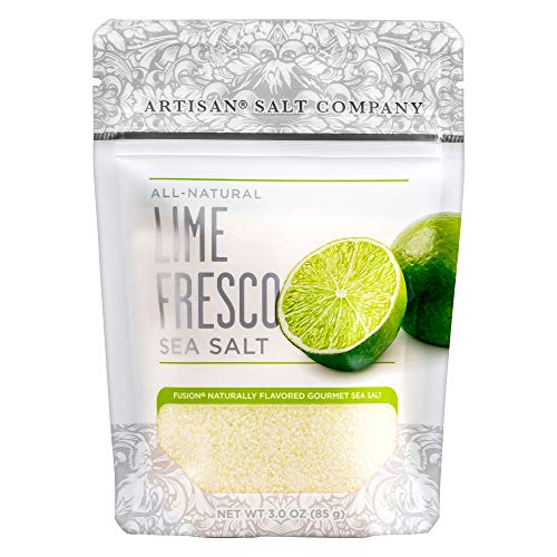 Saltworks Natural Fusion Lime Fresco Flavored Sea Salt, Artisan