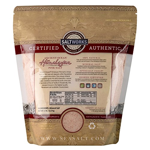Saltworks Ancient Ocean Himalayan Pink Salt, Fine Grain, 5 Pound