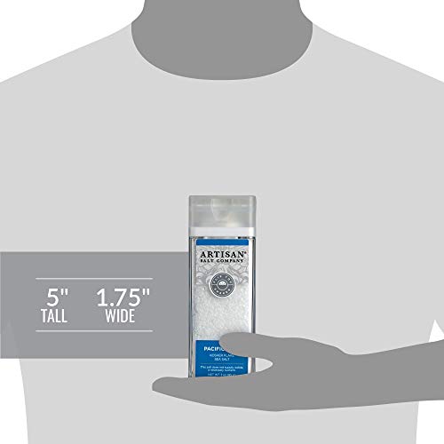 Saltworks Pacific Blue Kosher Flake Sea Salt, Artisan Shaker Jar