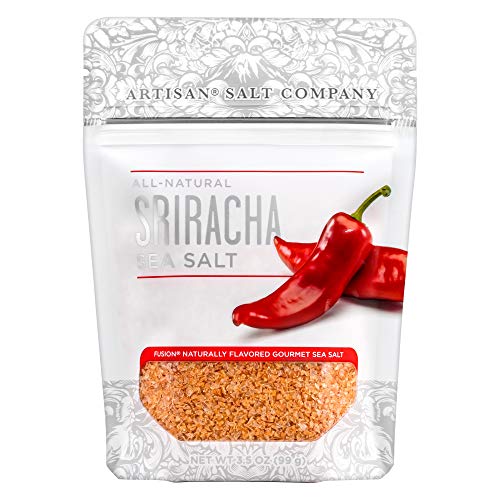 Saltworks Natural Fusion Sriracha Flavored Sea Salt, Artisan Zip