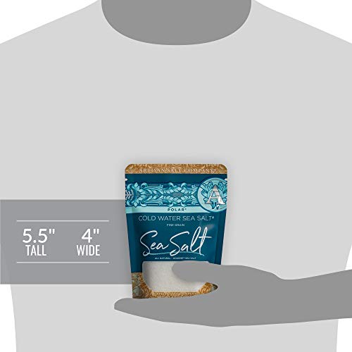 Saltworks Polar Cold Water Sea Salt, Artisan Zip-Top Pouch, 4 Ounce