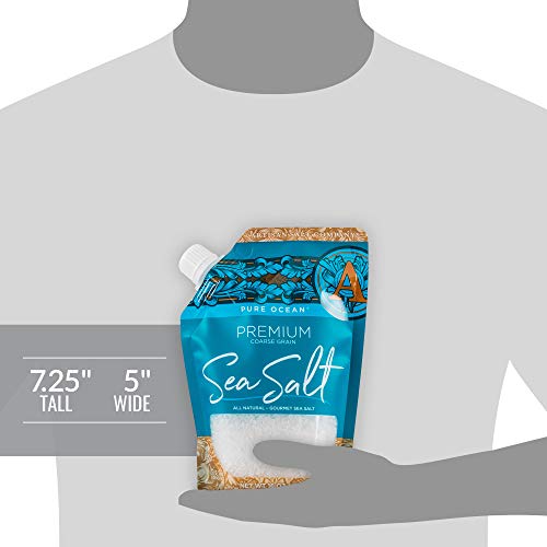 Saltworks Premium Sea Salt, Coarse, Artisan Pour Spout Pouch, Pu