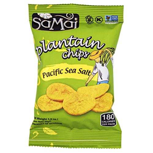 Samai Pacific Sea Salt, Plantain Chips, Gluten-Free, 1.2Oz Bag