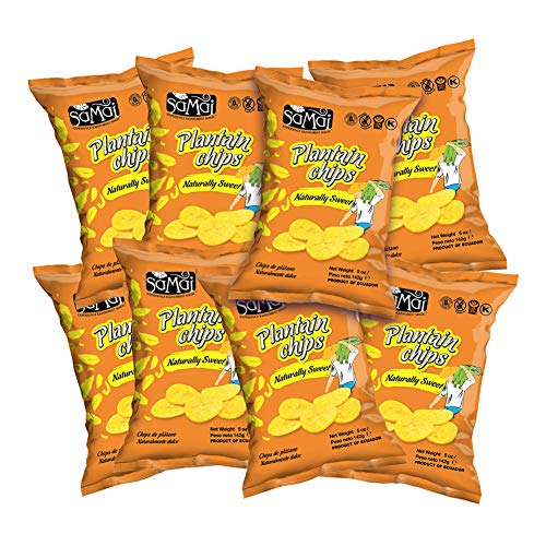 Gluten Free- Samai - Roasted Plantain Chips - All Natural, Hand