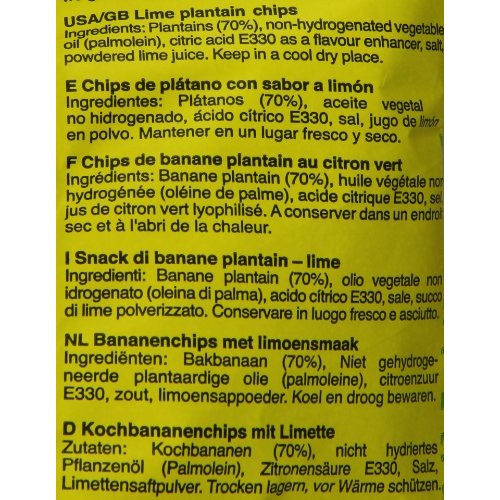 Samai Plantain Chips Lime 2.5 Oz Pack Of 15