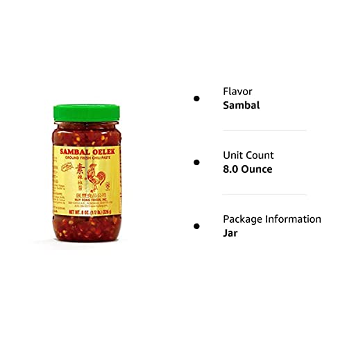 SAMBAL OELEK Ground Fresh Chili Paste, 8oz 226g