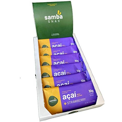 Sambasnax Keto-Friendly Protein Bars 6 Pack, Healthy Snacks Ac