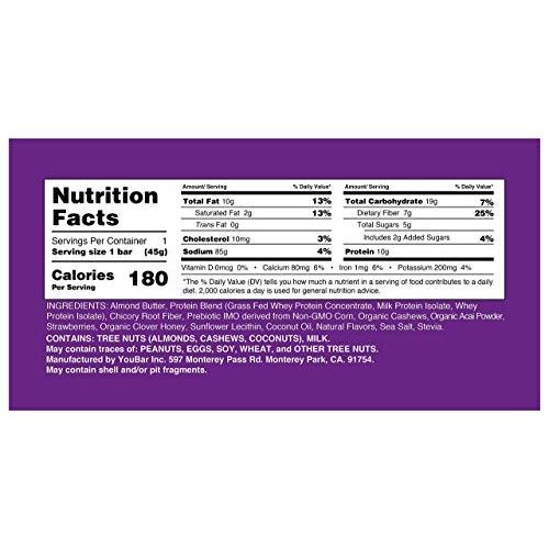 Sambasnax Keto-Friendly Protein Bars 6 Pack, Healthy Snacks Ac