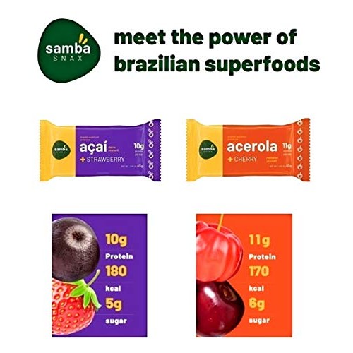 Sambasnax Keto-Friendly Protein Bars 6 Pack, Healthy Snacks Ac