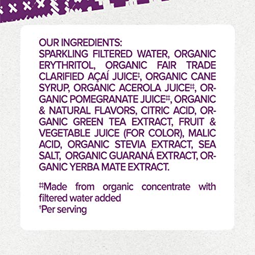 Sambazon Amazon Energy Drink, Low-Calorie Acai Berry, 12 Ounce