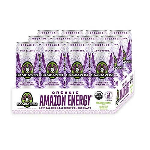Sambazon Amazon Energy Drink, Low Calorie Acai Berry And Pomegra