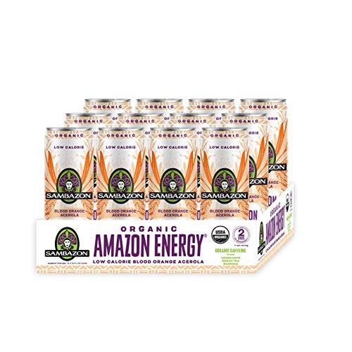 Sambazon Organic, Low Calorie Amazon Energy Drink, Blood Orange