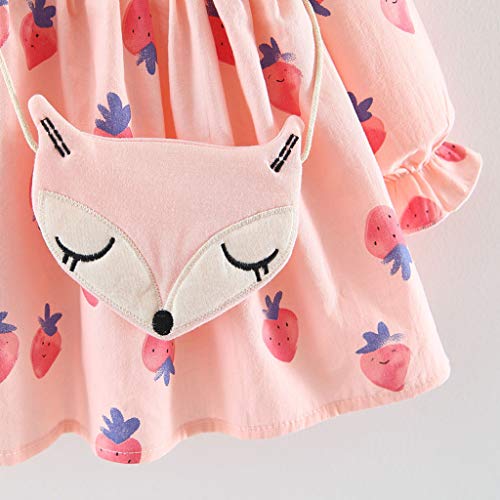 Sameno Kids Toddler Baby Girl Clothes Cute Strawberry Print Dres