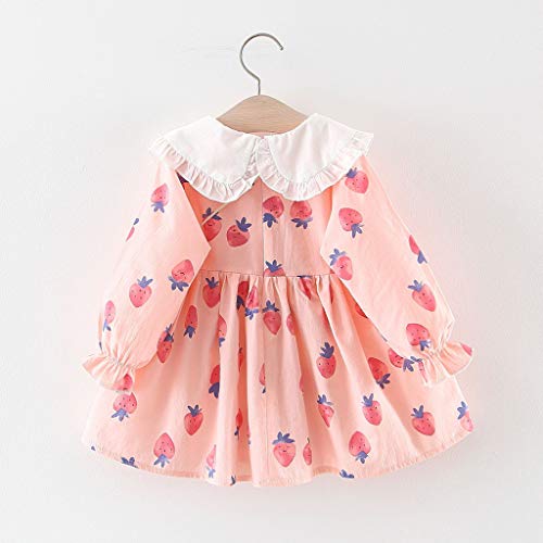Sameno Kids Toddler Baby Girl Clothes Cute Strawberry Print Dres