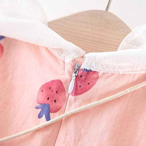 Sameno Kids Toddler Baby Girl Clothes Cute Strawberry Print Dres