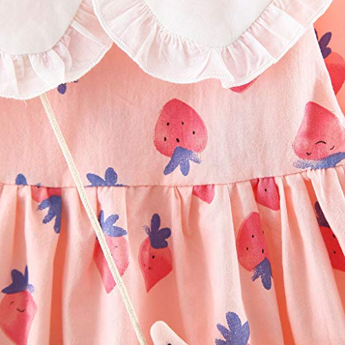 Sameno Kids Toddler Baby Girl Clothes Cute Strawberry Print Dres