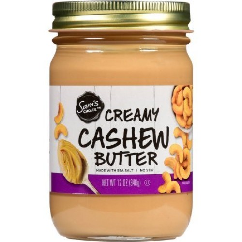 Sams Choice Creamy Cashew Butter, 12 Oz