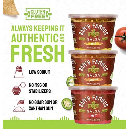 Sams Famous Salsa 3 Pack | Fresh Salsa Cold Shipped | Authentic