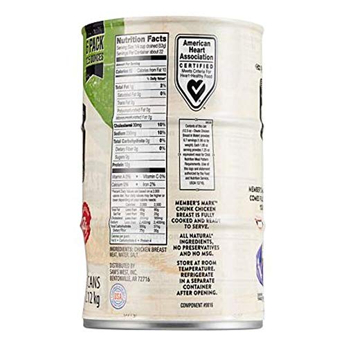 Members Mark Premium Chunk Chicken Breast 12.5 Ounce, 6 Count