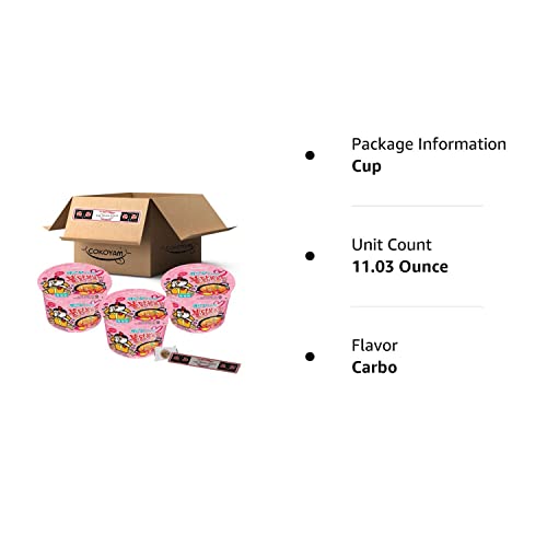 [Samyang] Carbo Spicy Chicken Fried Cup Noodles 105g × 3EA / Kor...