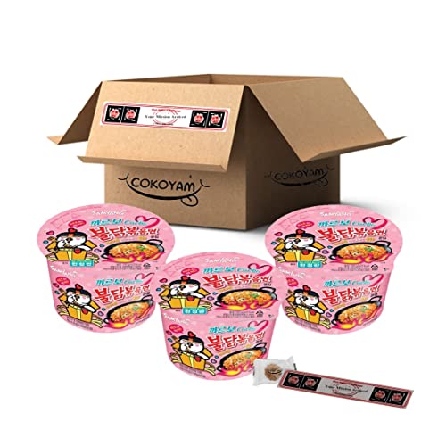 [Samyang] Carbo Spicy Chicken Fried Cup Noodles 105g × 3EA / Kor...