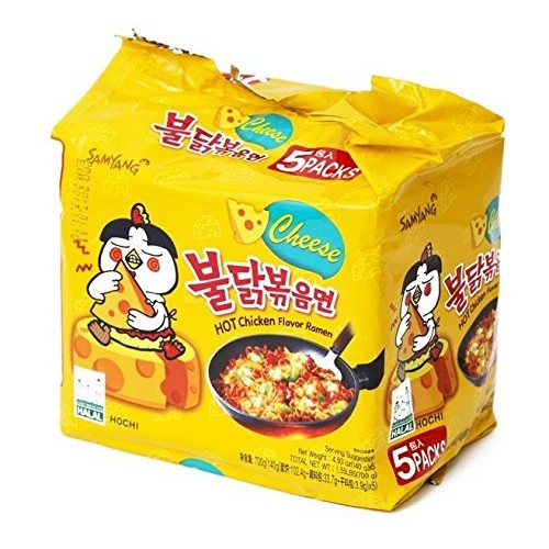 Samyang Fire Hot Cheese Flavored Chicken Ramen Noodles Pack Of 5
