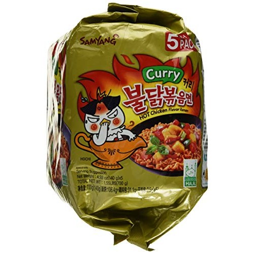Samyang Hot Chicken Curry Flavor Ramen Halah 4.93 Oz 140G X5