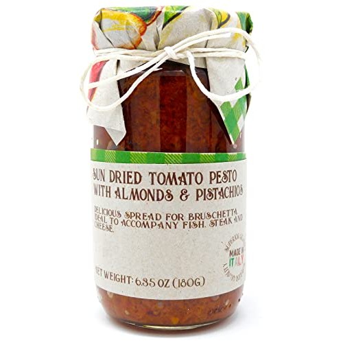 Authentic Italian Sun Dried Tomato Pesto with Almonds and Pistac...