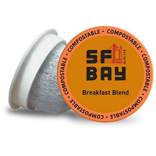 SF Bay Coffee Breakfast Blend 80 Ct Medium Roast Compostable Cof...