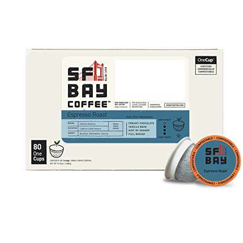 Sf Bay Coffee Espresso Roast 80 Ct Dark Roast Compostable Coffee