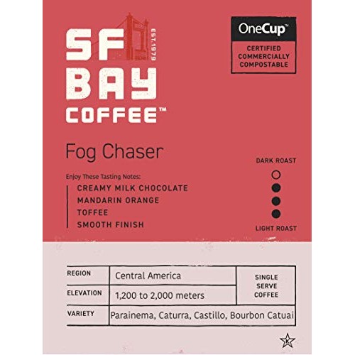Sf Bay Coffee Fog Chaser 120 Ct Medium Dark Roast Compostable Co
