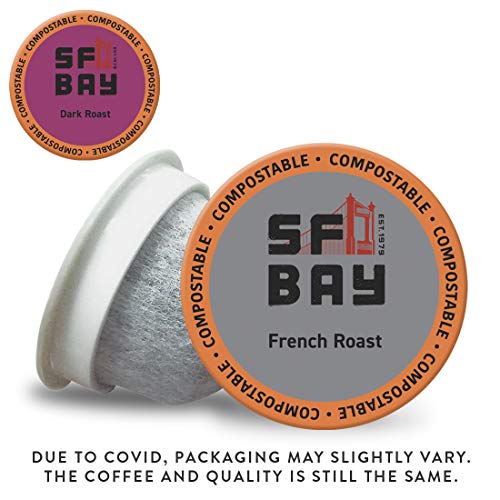 Sf Bay Coffee French Roast/Dark Roast 80 Ct Compostable Coffee P