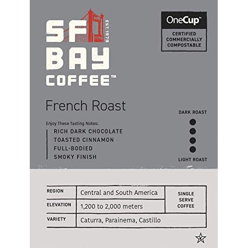 Sf Bay Coffee French Roast/Dark Roast 80 Ct Compostable Coffee P