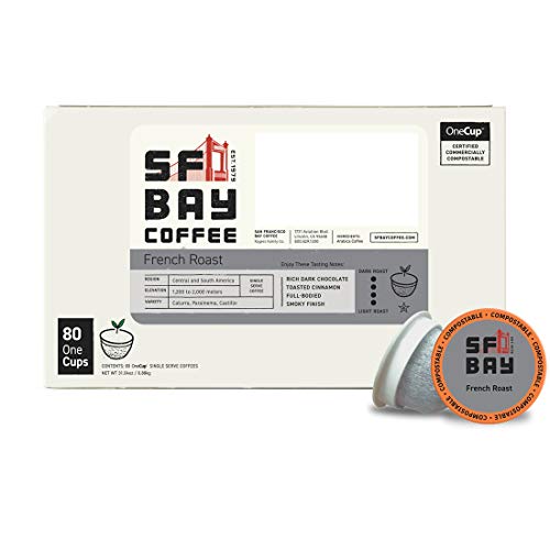 Sf Bay Coffee French Roast/Dark Roast 80 Ct Compostable Coffee P