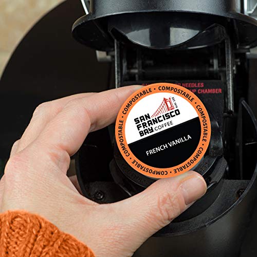 Sf Bay Coffee French Vanilla 80 Ct Flavored Medium Roast Compost