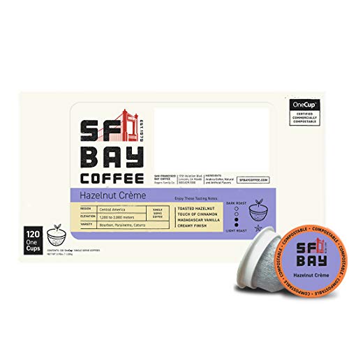 Sf Bay Coffee Hazelnut Crème 120 Ct Flavored Medium Roast Compos