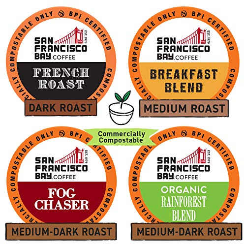 Sf Bay Coffee Variety Pack 80 Ct Compostable Coffee Pods, K Cup