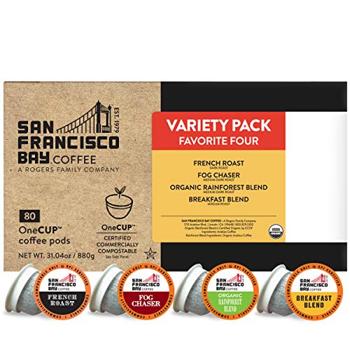 Sf Bay Coffee Variety Pack 80 Ct Compostable Coffee Pods, K Cup