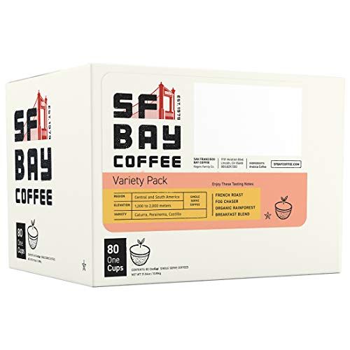 Sf Bay Coffee Variety Pack 80 Ct Compostable Coffee Pods, K Cup