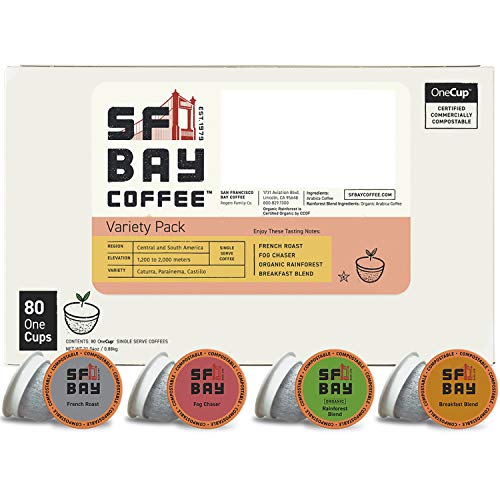 Sf Bay Coffee Variety Pack 80 Ct Compostable Coffee Pods, K Cup