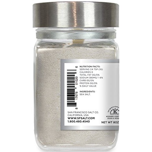 8 Oz. Chefs Jar - French Grey Sea Salt - Sel Gris By San Franci