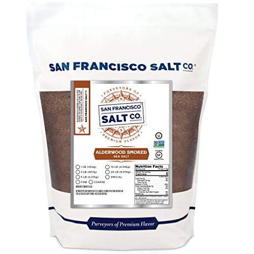 Alderwood Smoked Sea Salt - 5 Lb. Bag Fine Grain By San Francisc