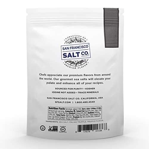 Italian Black Truffle Salt 5 Oz. Resealable Pouch - San Francisc