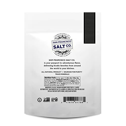 Italian Black Truffle Salt Organic Rosemary 5 oz. Resealable Pou...