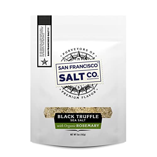 Italian Black Truffle Salt Organic Rosemary 5 oz. Resealable Pou...
