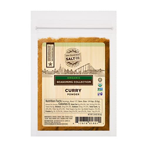 Organic Curry Powder with Salt 2.24 oz Pouch - Organic Seasoning...