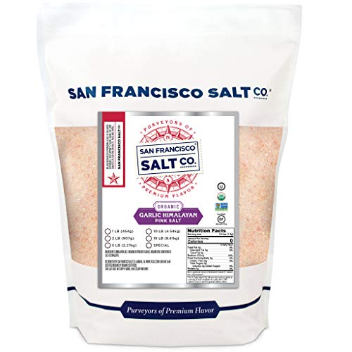 Organic Garlic Himalayan Salt 2 Lbs. By San Francisco Salt Company