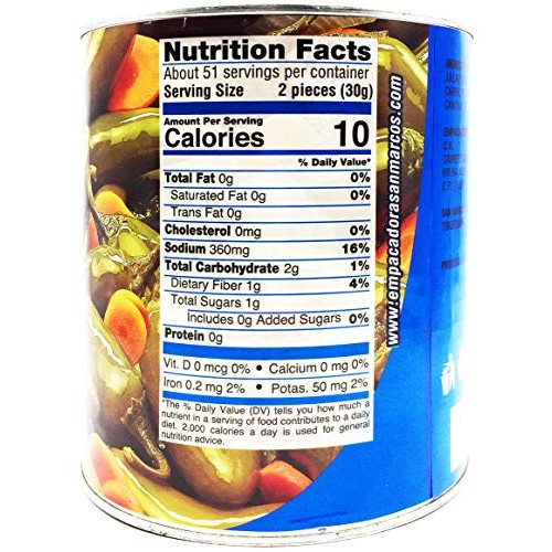 San Marcos Whole Jalapenos, 6 Lb, 97 Oz, Carefully Handpicked Wh